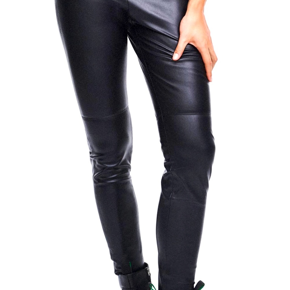 Zara high waisted faux leather leggings XL